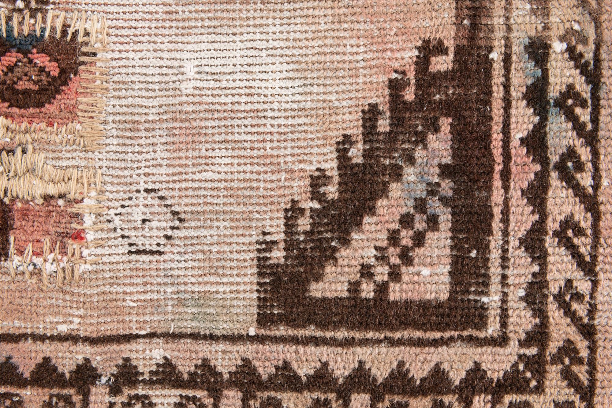 3' 7 x 6' 4 Hand Knotted Ultra Vintage Persian Wool Rug