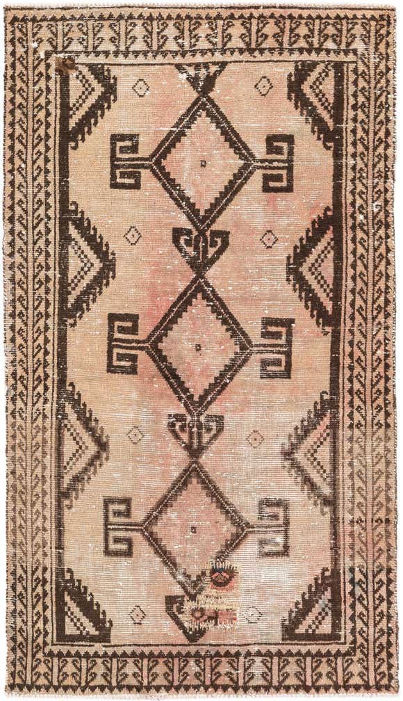 3' 7 x 6' 4 Hand Knotted Ultra Vintage Persian Wool Rug
