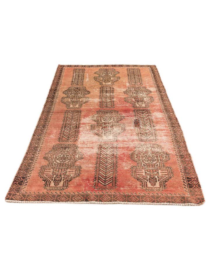 3' 5 x 6' 2 Hand Knotted Ultra Vintage Persian Wool Rug
