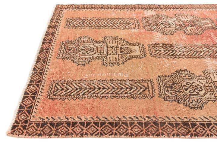 3' 5 x 6' 2 Hand Knotted Ultra Vintage Persian Wool Rug