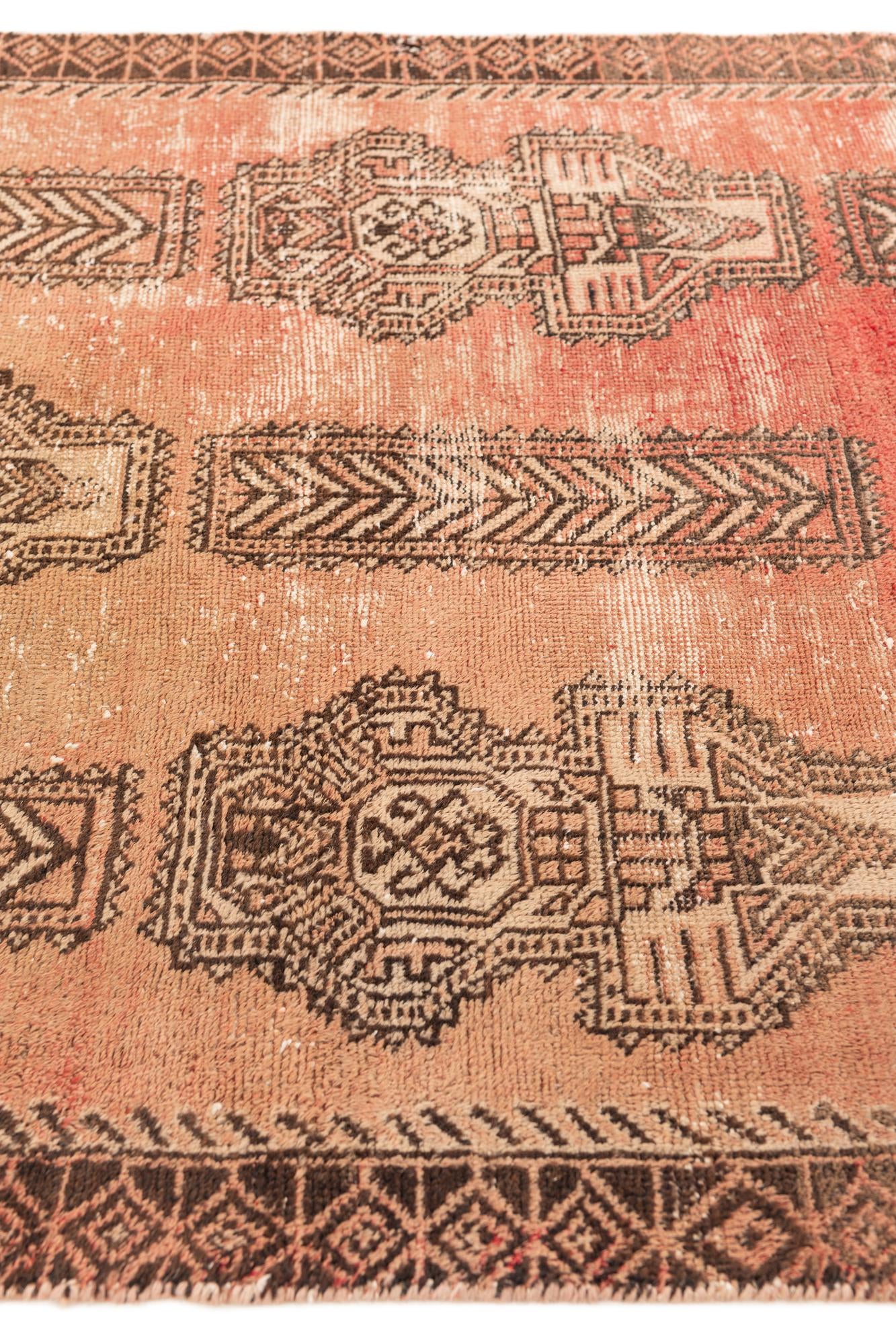 3' 5 x 6' 2 Hand Knotted Ultra Vintage Persian Wool Rug