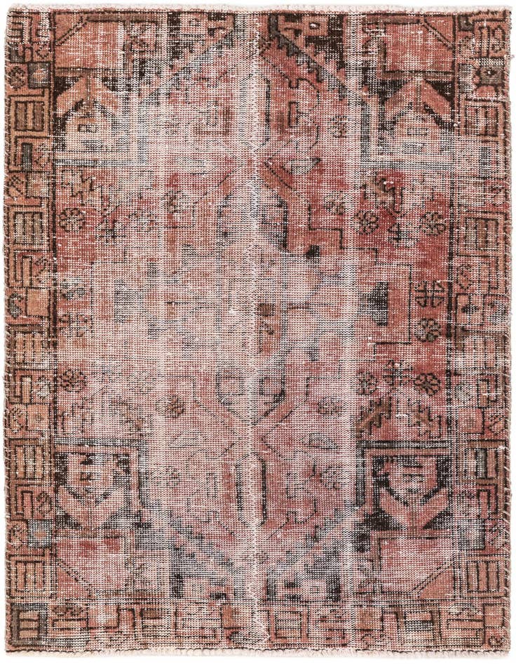 Detail image of 3' x 4' 6 Hand Knotted Ultra Vintage Persian Wool Rug