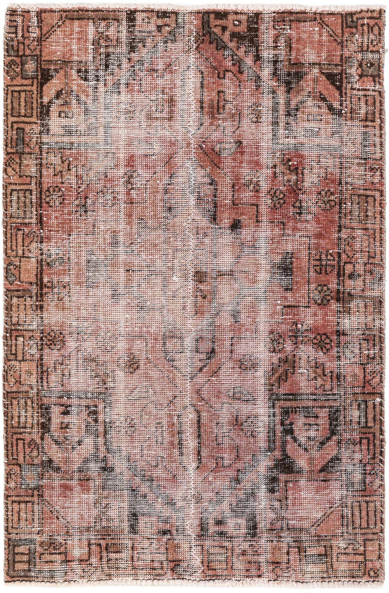 3' x 4' 6 Hand Knotted Ultra Vintage Persian Wool Rug