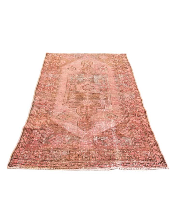 3' 5 x 6' 1 Hand Knotted Ultra Vintage Persian Wool Rug