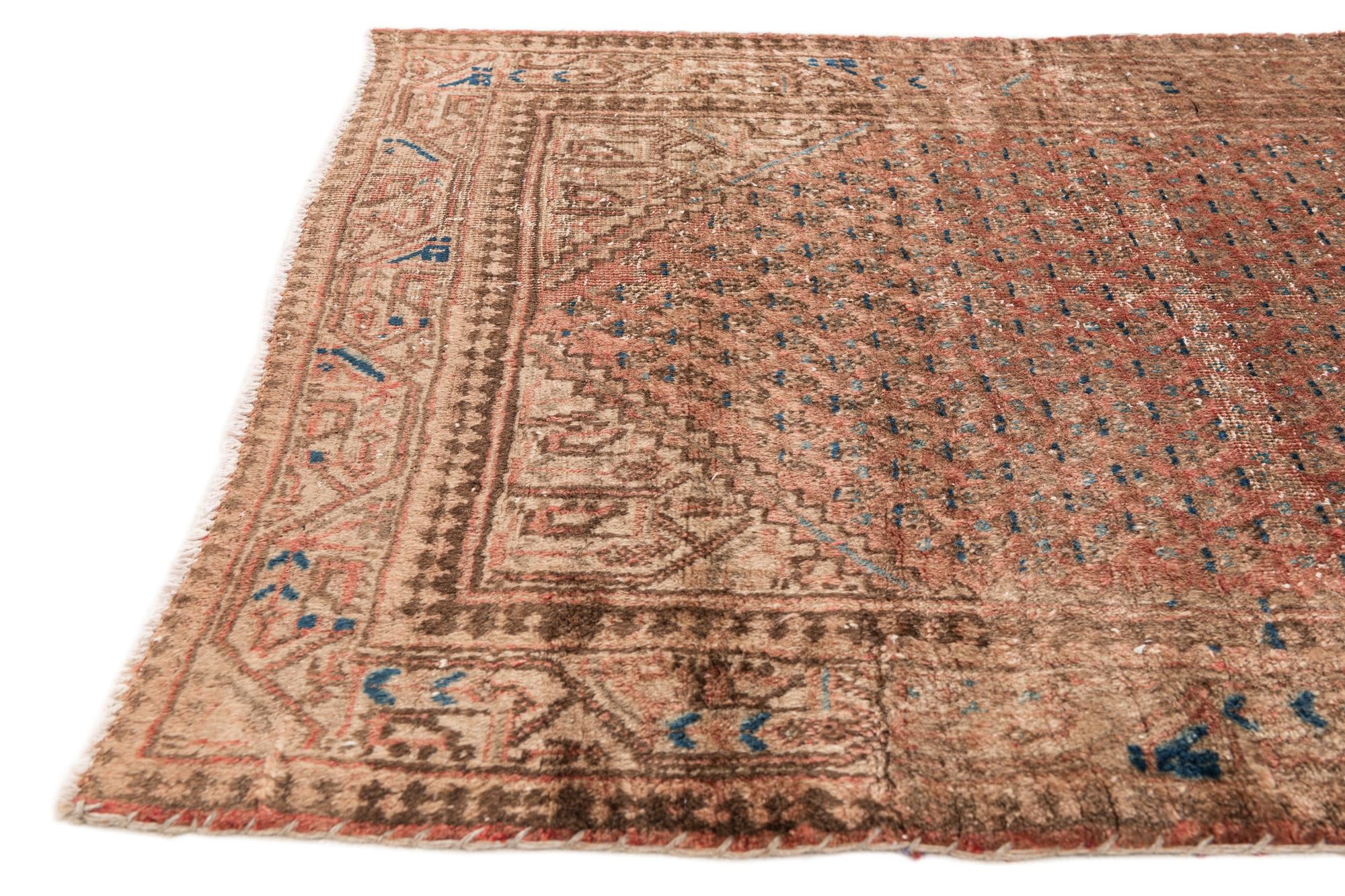 3' 6 x 6' 8 Hand Knotted Ultra Vintage Persian Wool Rug