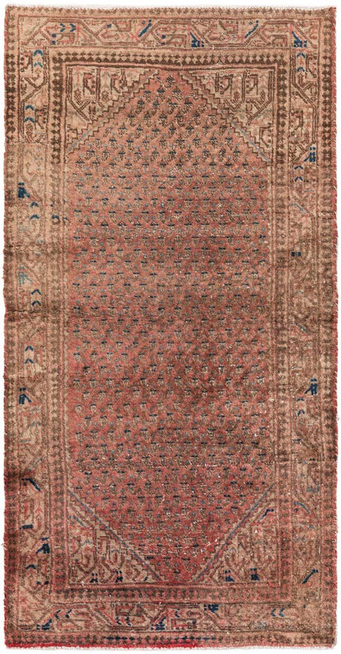 Detail image of 3' 6 x 6' 8 Hand Knotted Ultra Vintage Persian Wool Rug