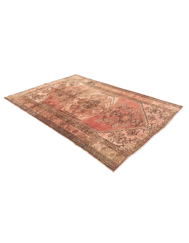 Detail image of 4' 4 x 6' 3  Hand Knotted Ultra Vintage Persian Wool Rug