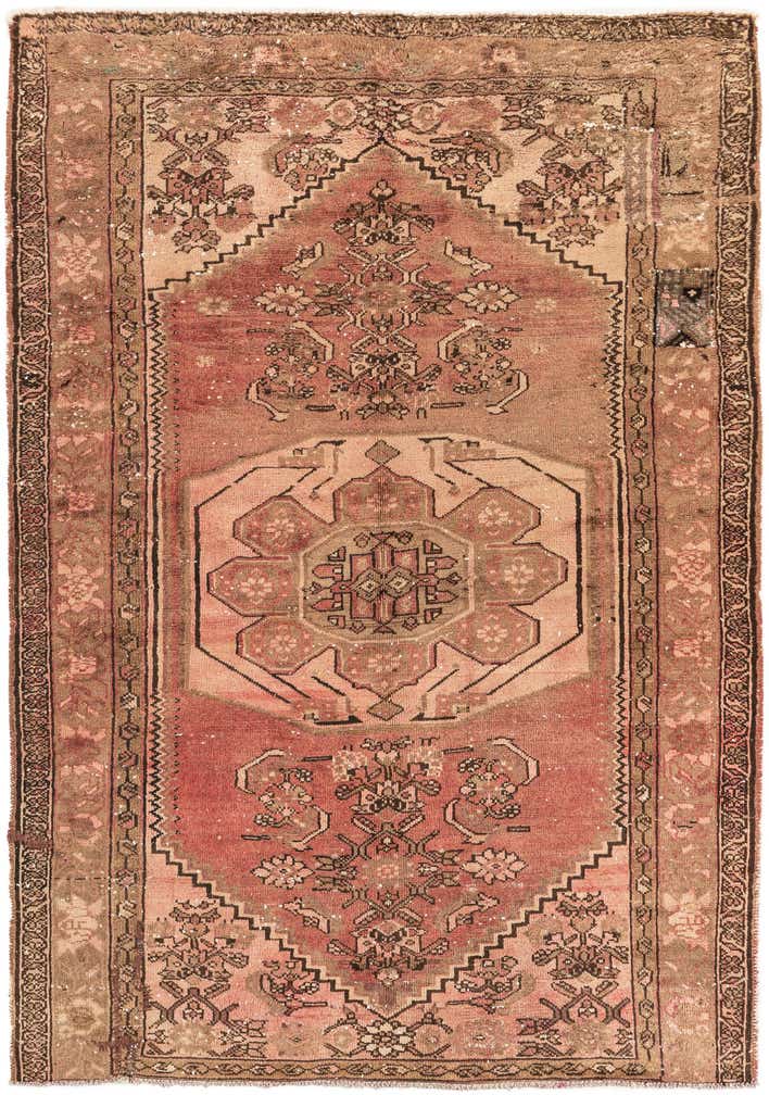 4' 4 x 6' 3 Hand Knotted Ultra Vintage Persian Wool Rug