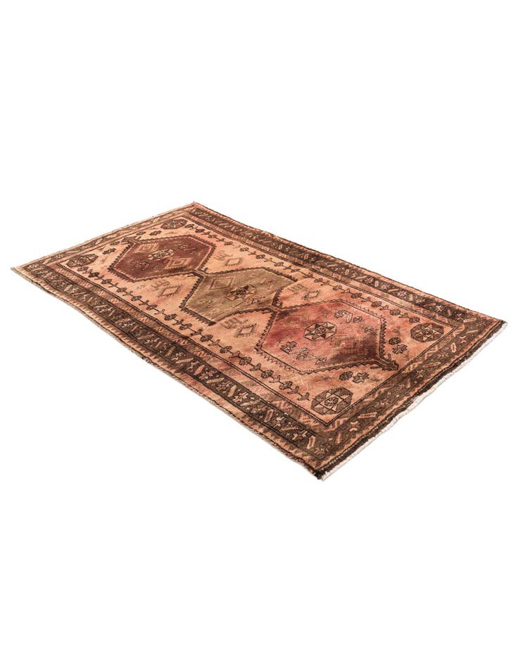 Detail image of 3' 5 x 5' 9 Hand Knotted Ultra Vintage Persian Wool Rug