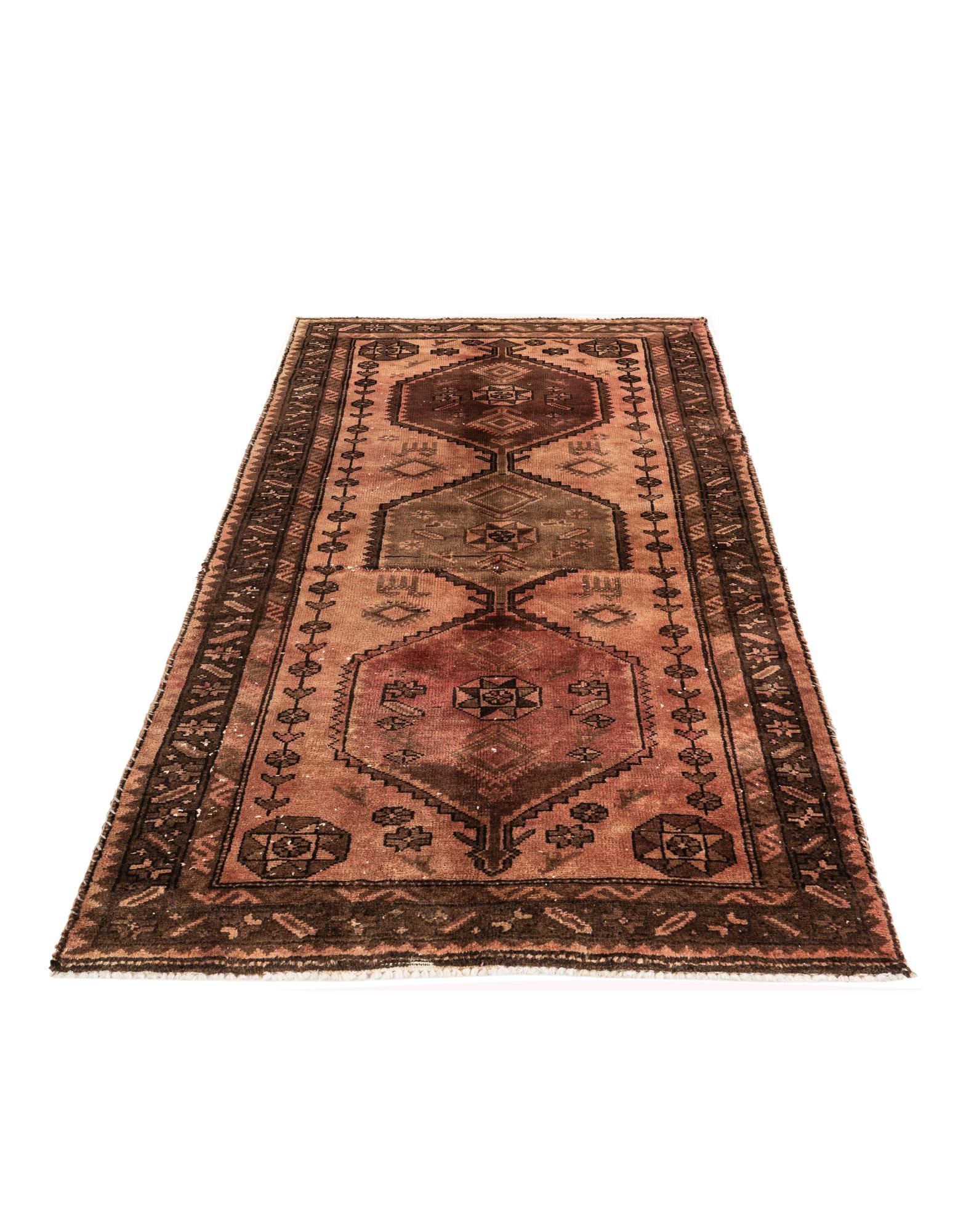 3' 5 x 5' 9 Hand Knotted Ultra Vintage Persian Wool Rug