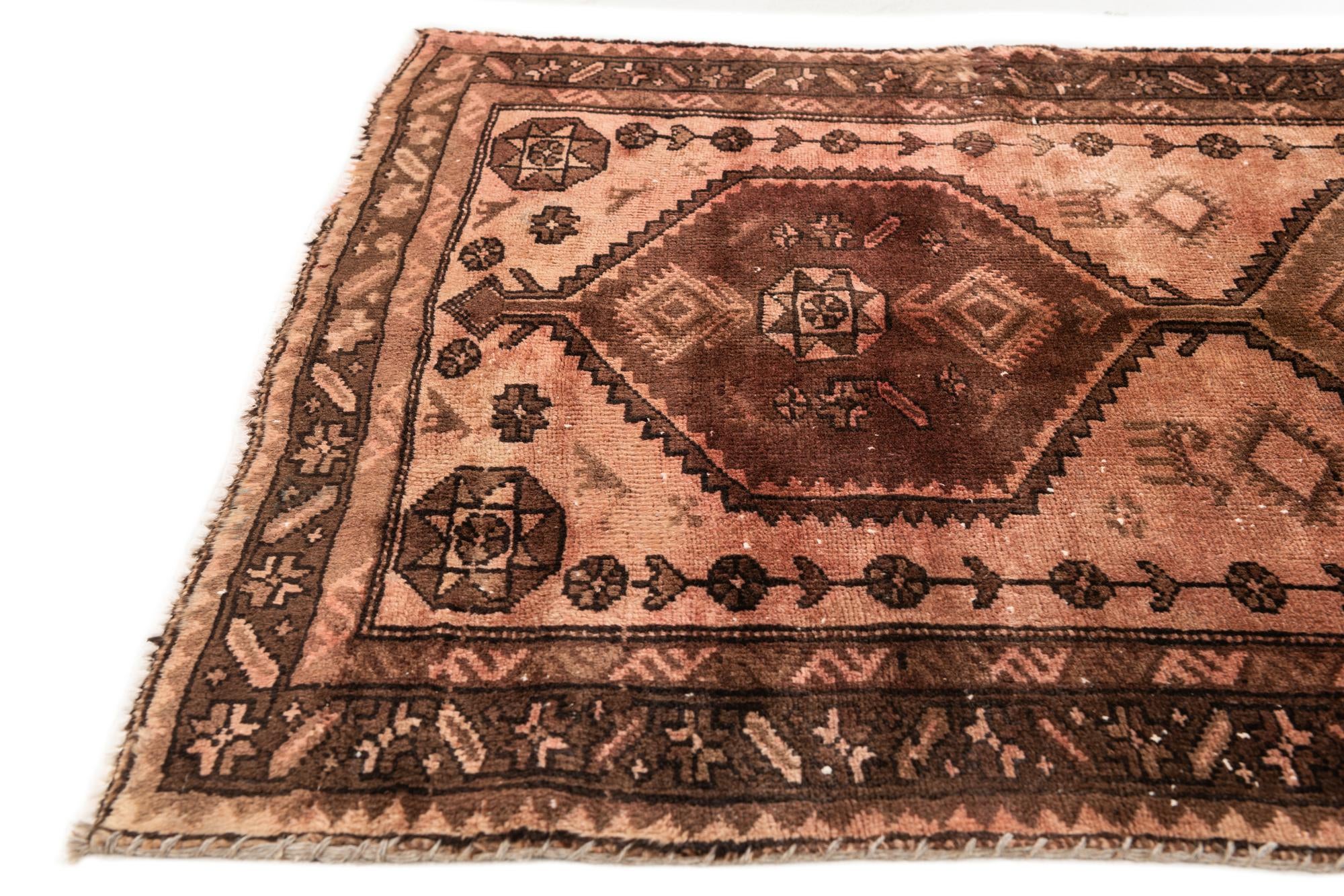 3' 5 x 5' 9 Hand Knotted Ultra Vintage Persian Wool Rug