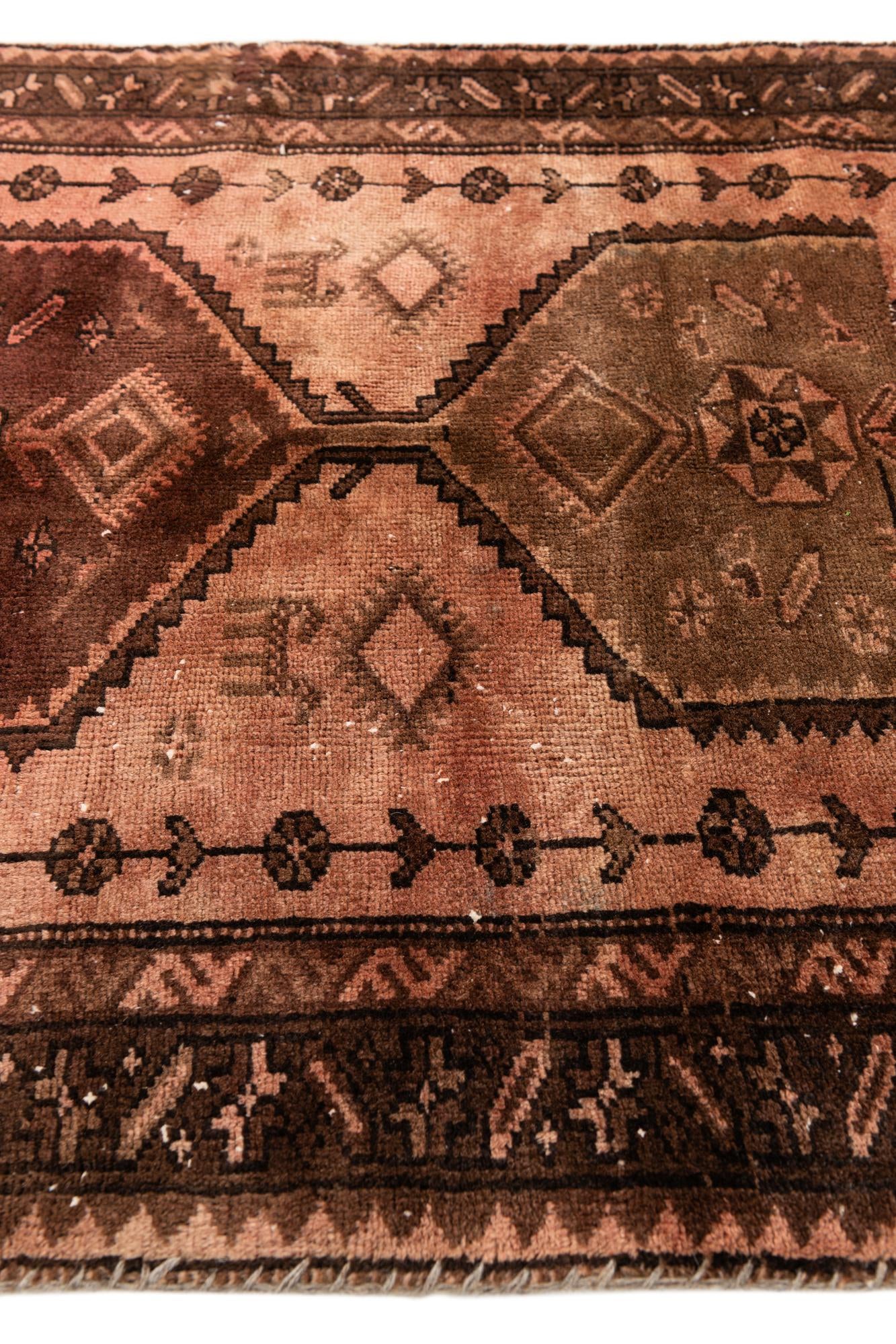 3' 5 x 5' 9 Hand Knotted Ultra Vintage Persian Wool Rug
