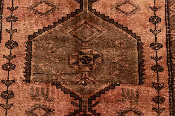 3' 5 x 5' 9 Hand Knotted Ultra Vintage Persian Wool Rug