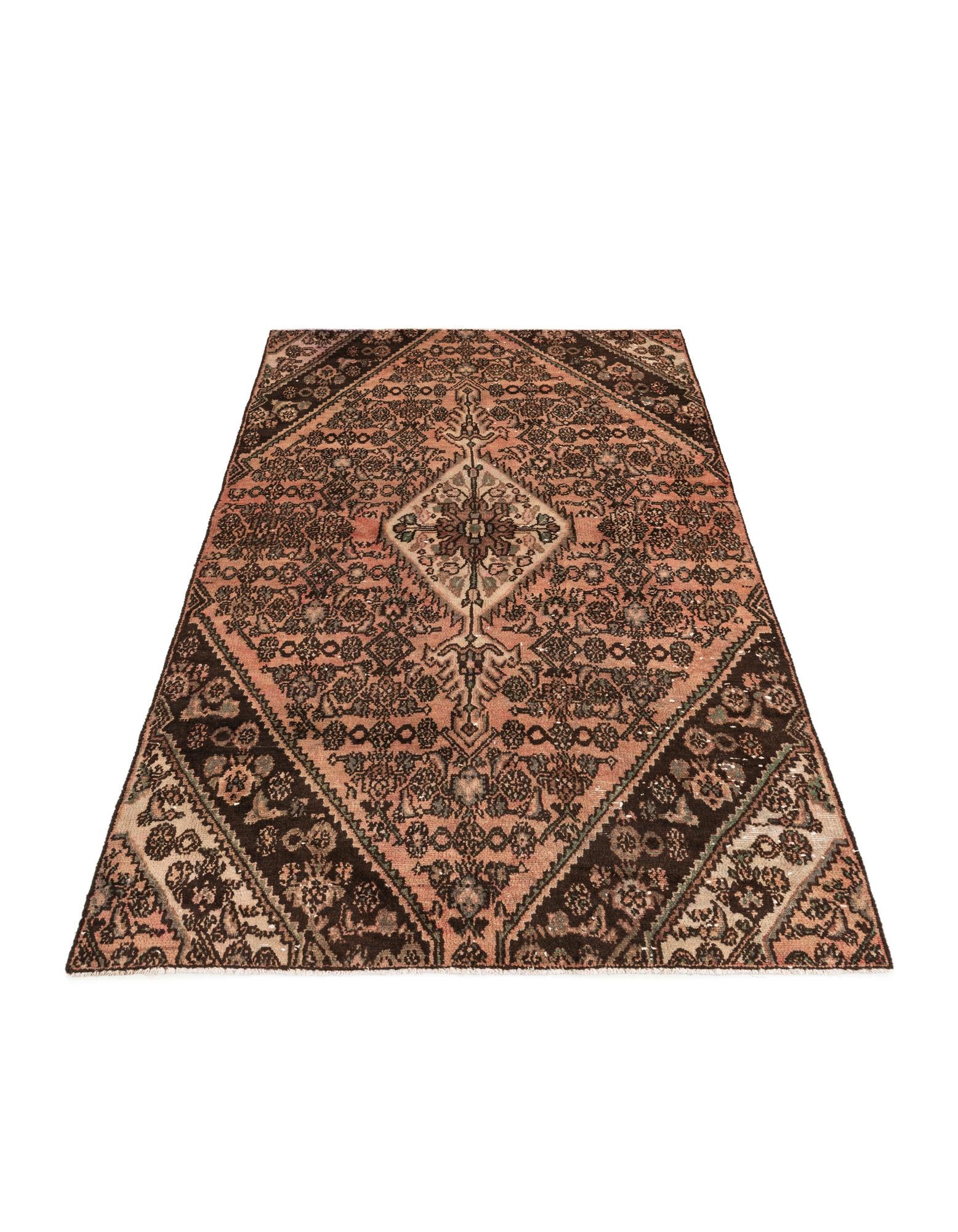 4' 4 x 7' 1 Hand Knotted Ultra Vintage Persian Wool Rug