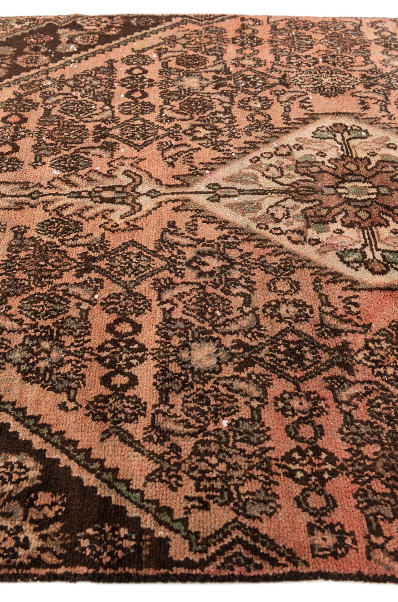 4' 4 x 7' 1 Hand Knotted Ultra Vintage Persian Wool Rug