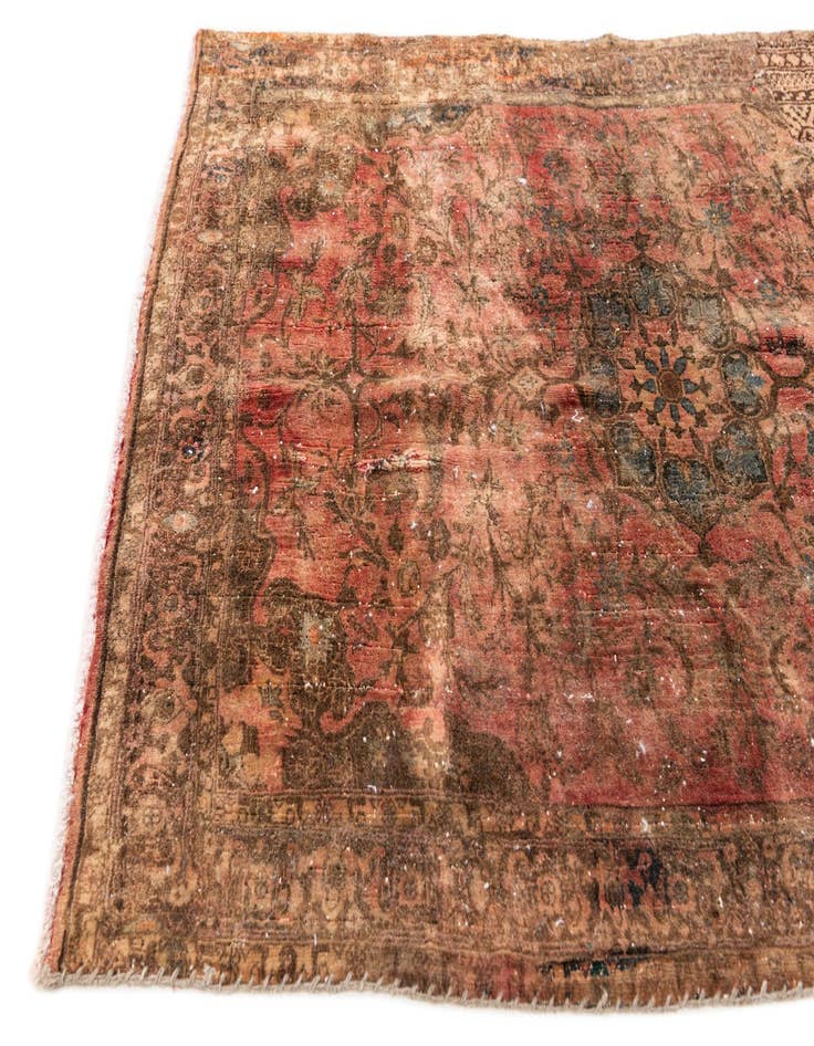 Detail image of 3' 7 x 5'  Hand Knotted Ultra Vintage Persian Wool Rug