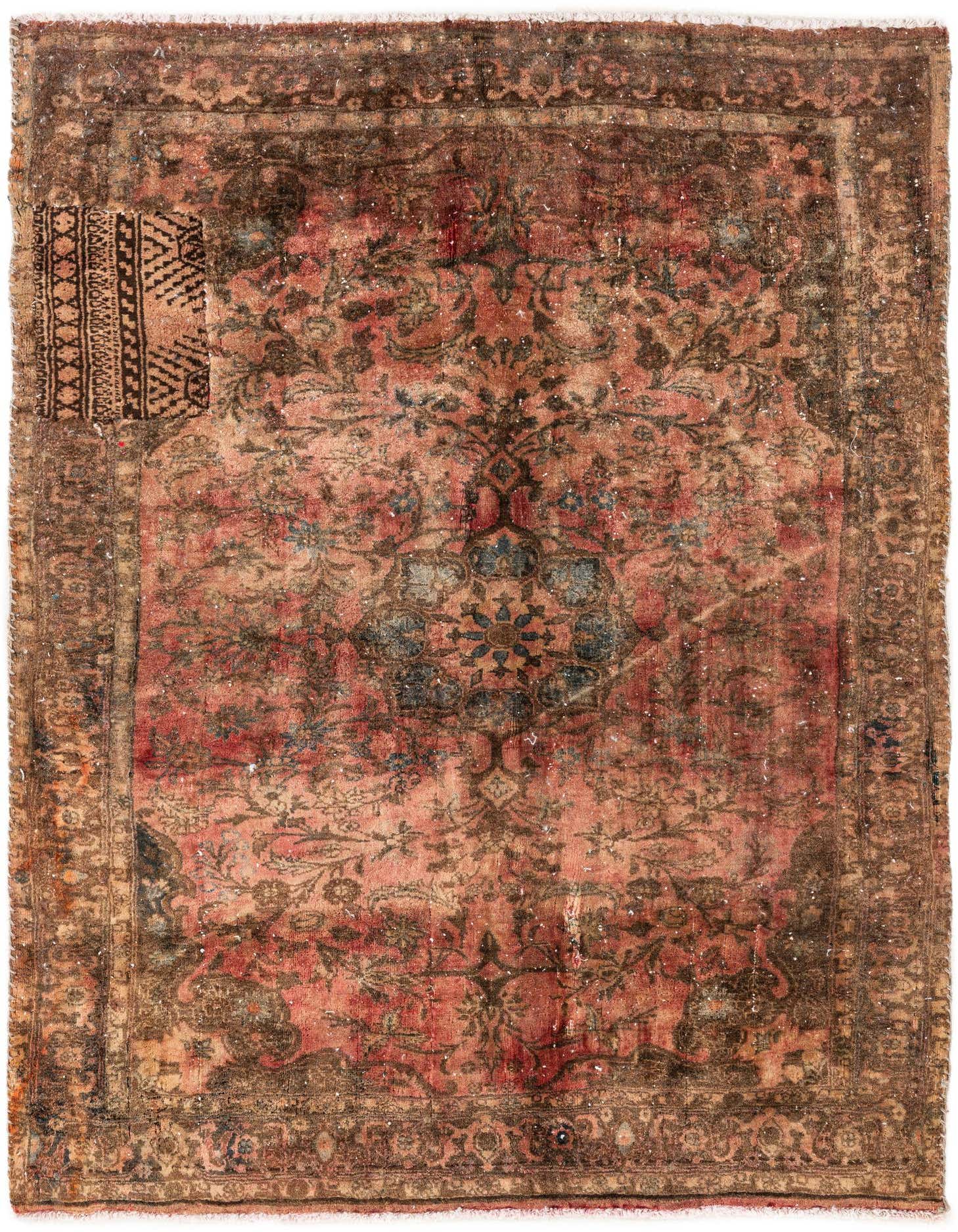 Primary image 3' 7 x 5'  Hand Knotted Ultra Vintage Persian Wool Rug