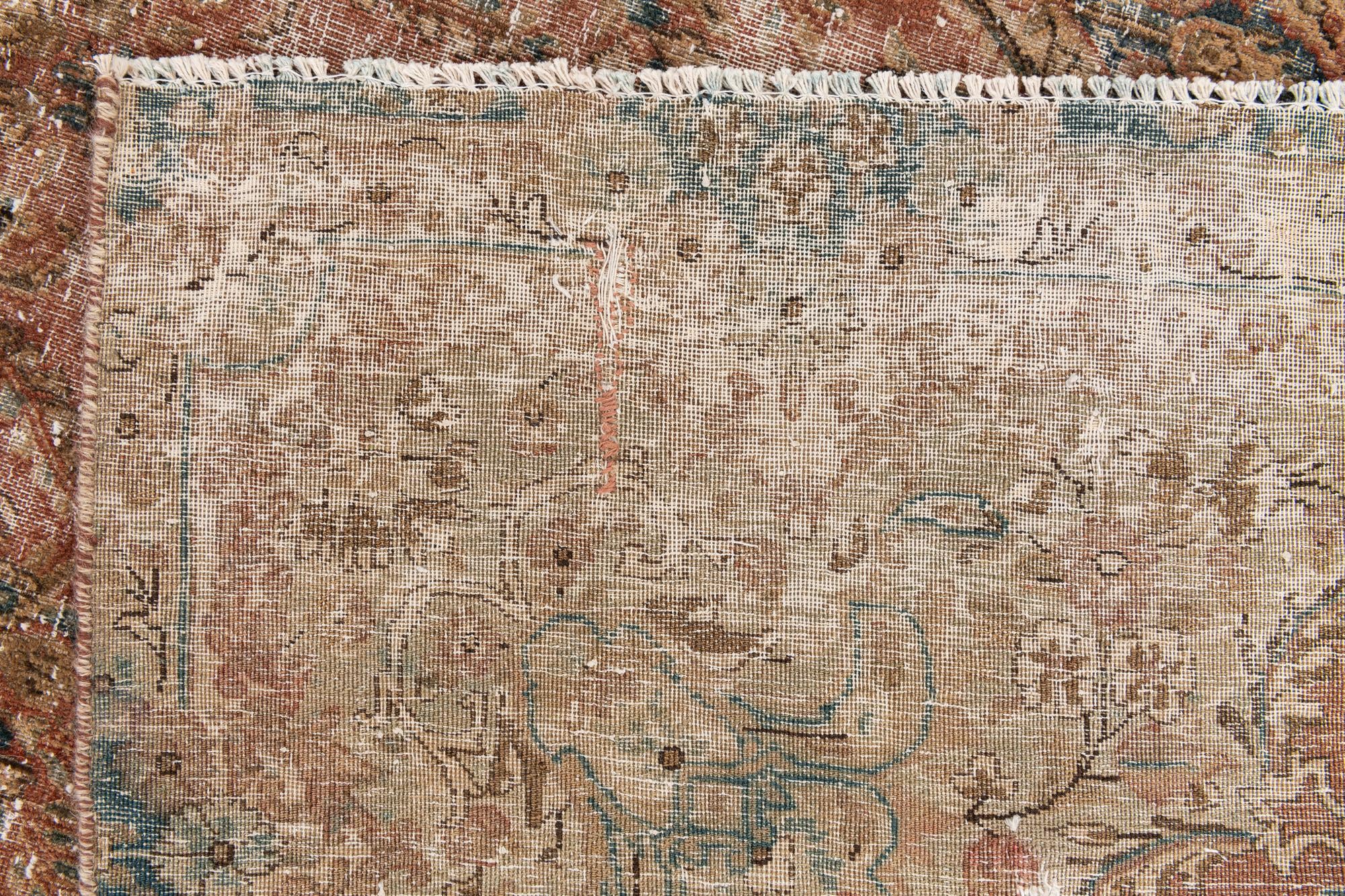 7' x 10' 10 Hand Knotted Ultra Vintage Persian Wool Rug