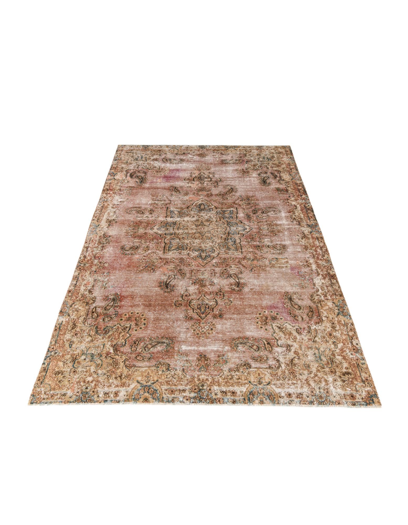 7' x 10' 10 Hand Knotted Ultra Vintage Persian Wool Rug