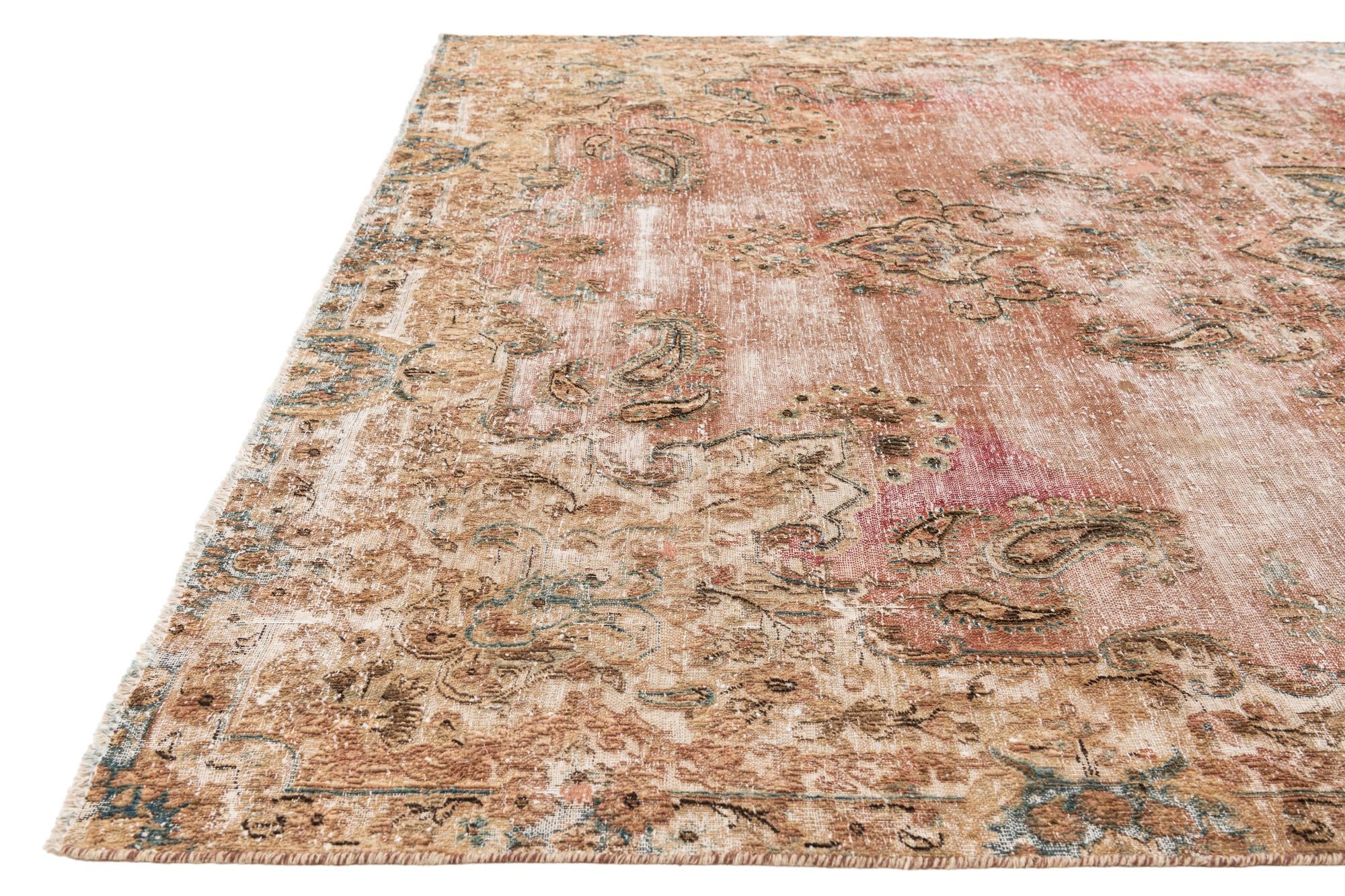 7' x 10' 10 Hand Knotted Ultra Vintage Persian Wool Rug