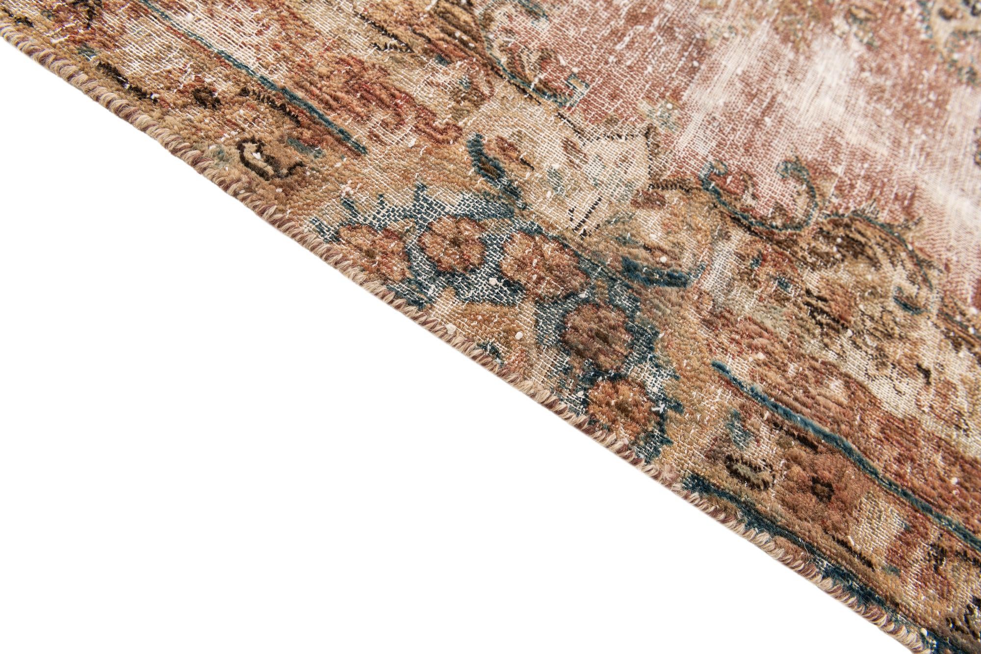 7' x 10' 10 Hand Knotted Ultra Vintage Persian Wool Rug