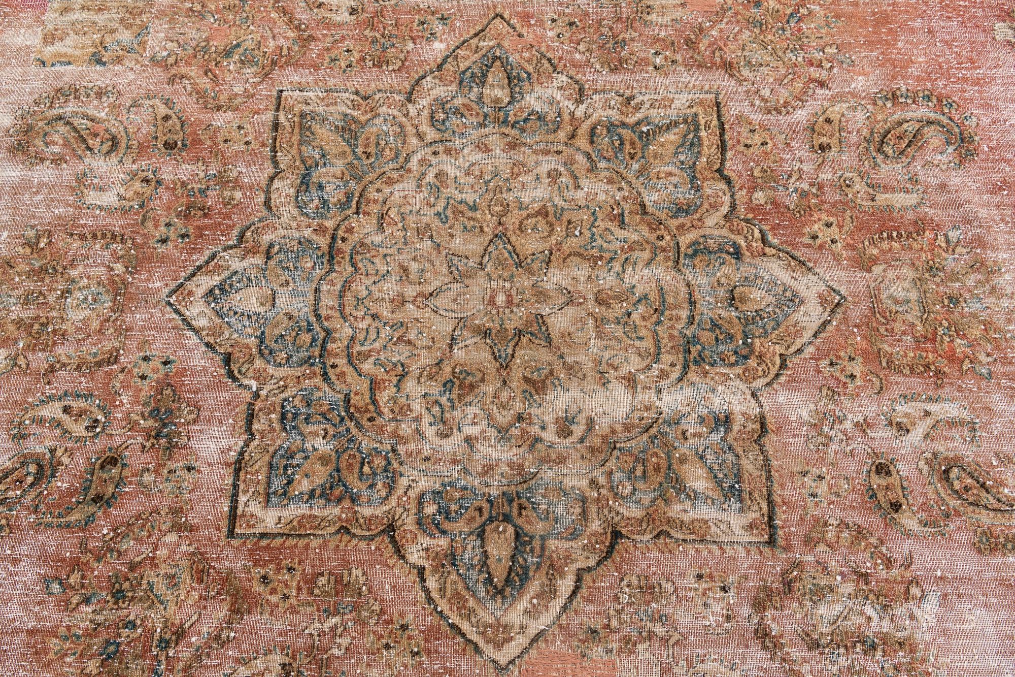 7' x 10' 10 Hand Knotted Ultra Vintage Persian Wool Rug