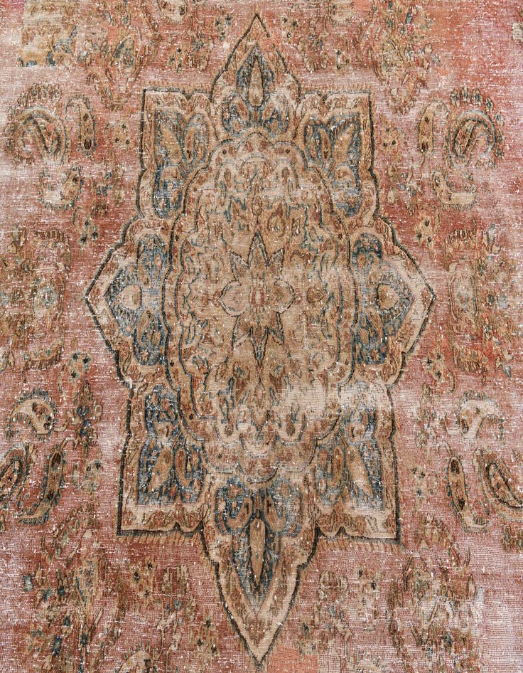 Detail image of 7' x 10' 10  Hand Knotted Ultra Vintage Persian Wool Rug