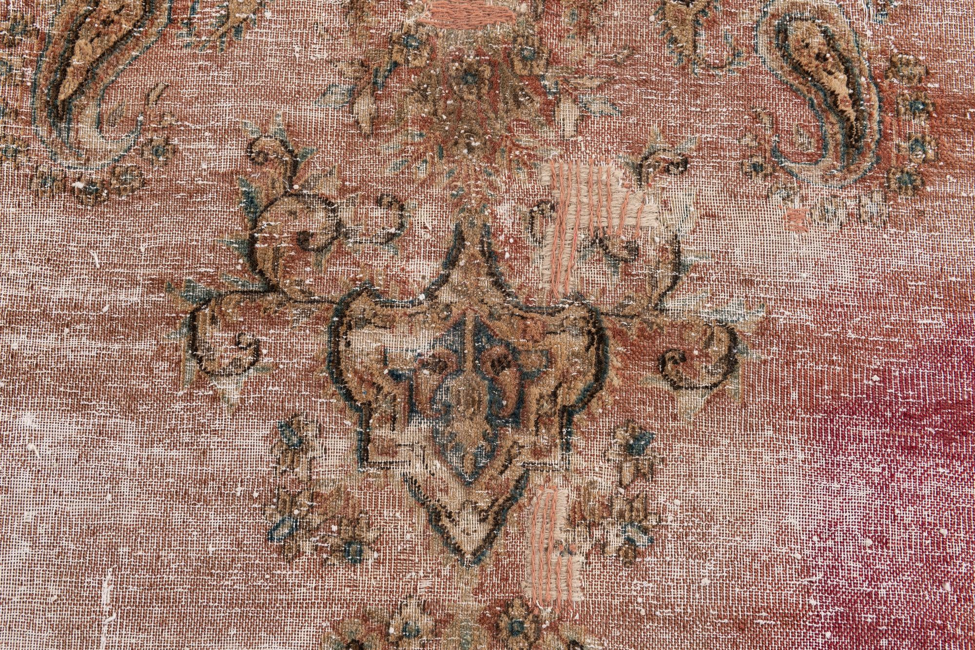 7' x 10' 10 Hand Knotted Ultra Vintage Persian Wool Rug