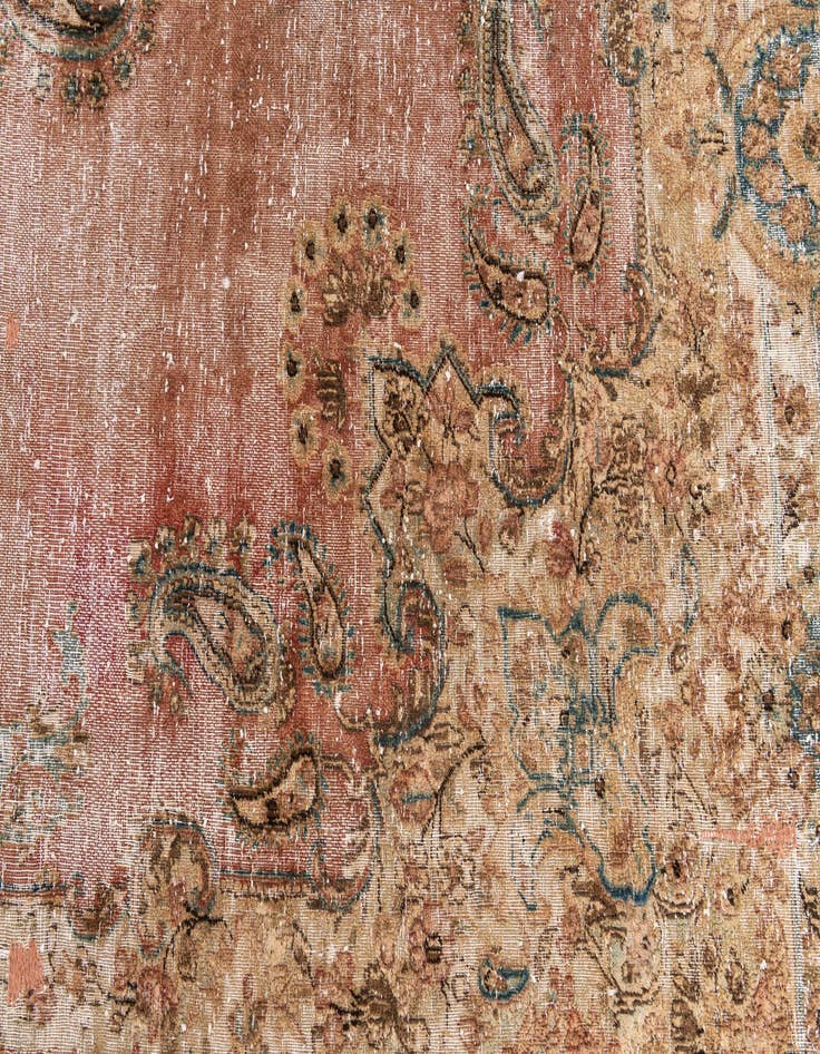 Detail image of 7' x 10' 10  Hand Knotted Ultra Vintage Persian Wool Rug