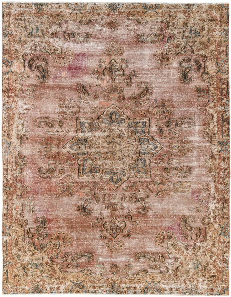 Detail image of 7' x 10' 10 Hand Knotted Ultra Vintage Persian Wool Rug