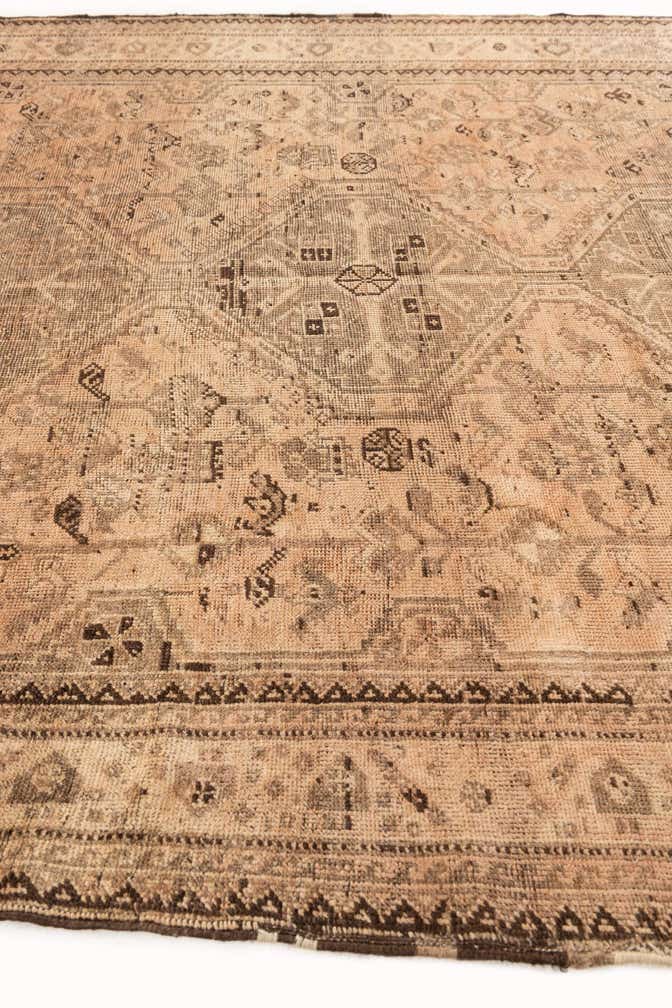 5' 1 x 6' 2 Hand Knotted Ultra Vintage Persian Wool Rug