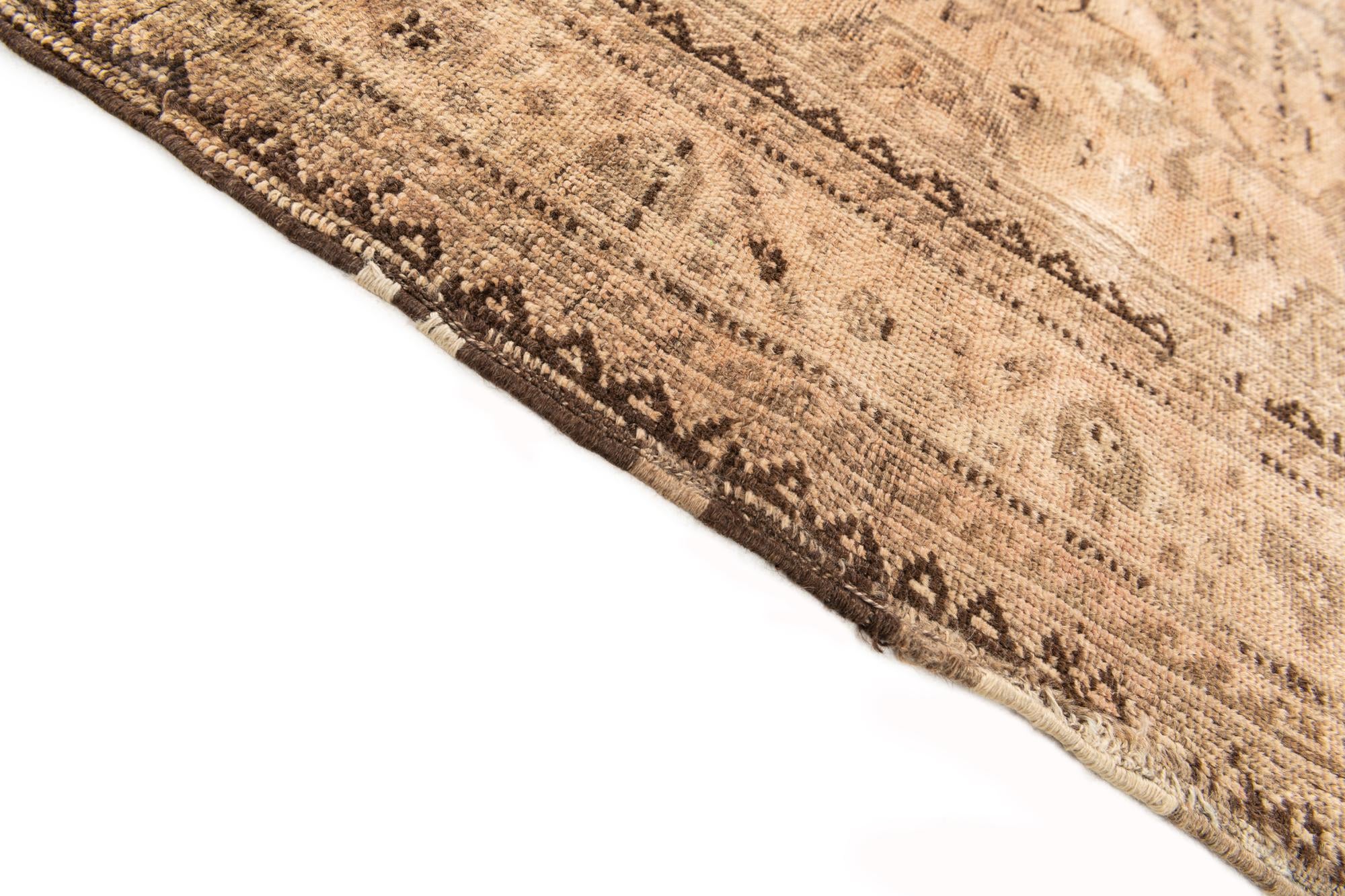 155cm x 190cm Hand Knotted Ultra Vintage Persian Wool Rug