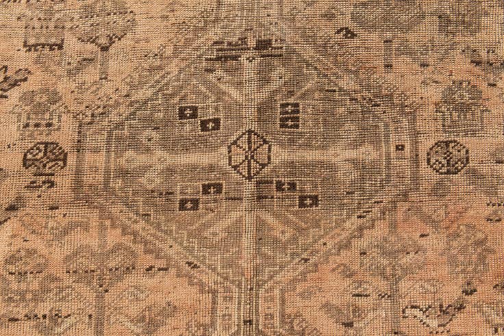 Detail image of 5' 1 x 6' 2 Hand Knotted Ultra Vintage Persian Wool Rug