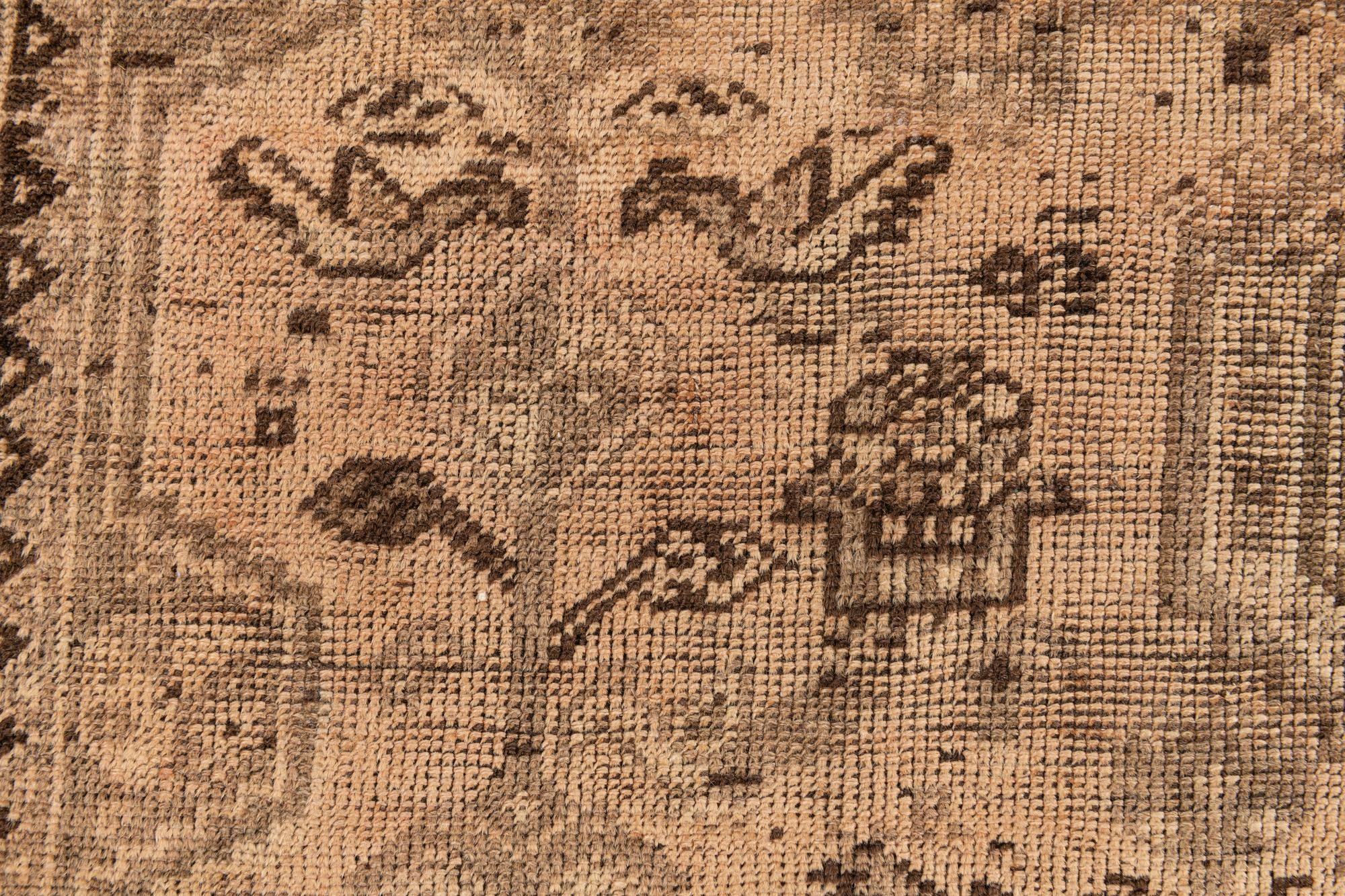 155cm x 190cm Hand Knotted Ultra Vintage Persian Wool Rug
