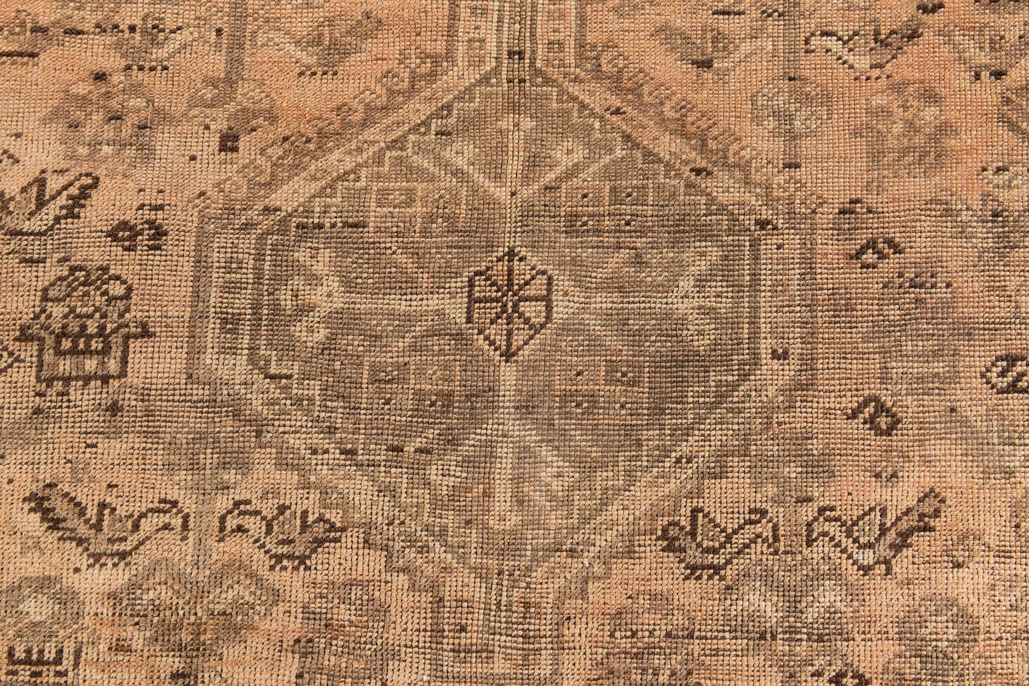 155cm x 190cm Hand Knotted Ultra Vintage Persian Wool Rug
