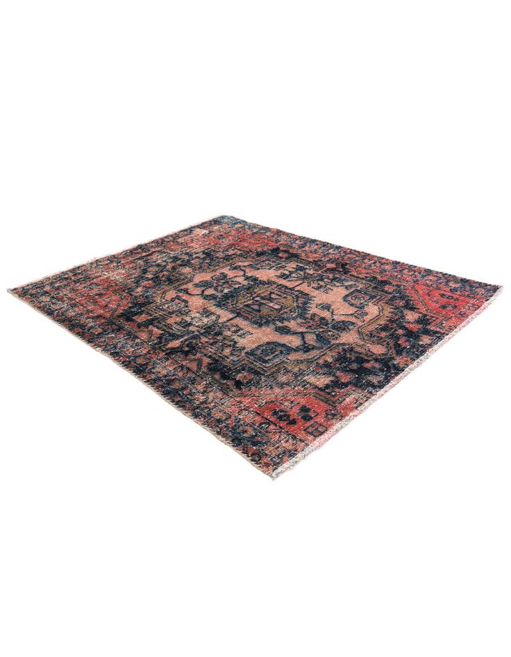 Detail image of 3' 6 x 4' 4 Hand Knotted Ultra Vintage Persian Wool Rug