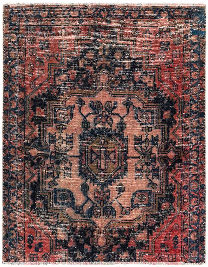  3' 6 x 4' 4  Hand Knotted Ultra Vintage Persian W...
