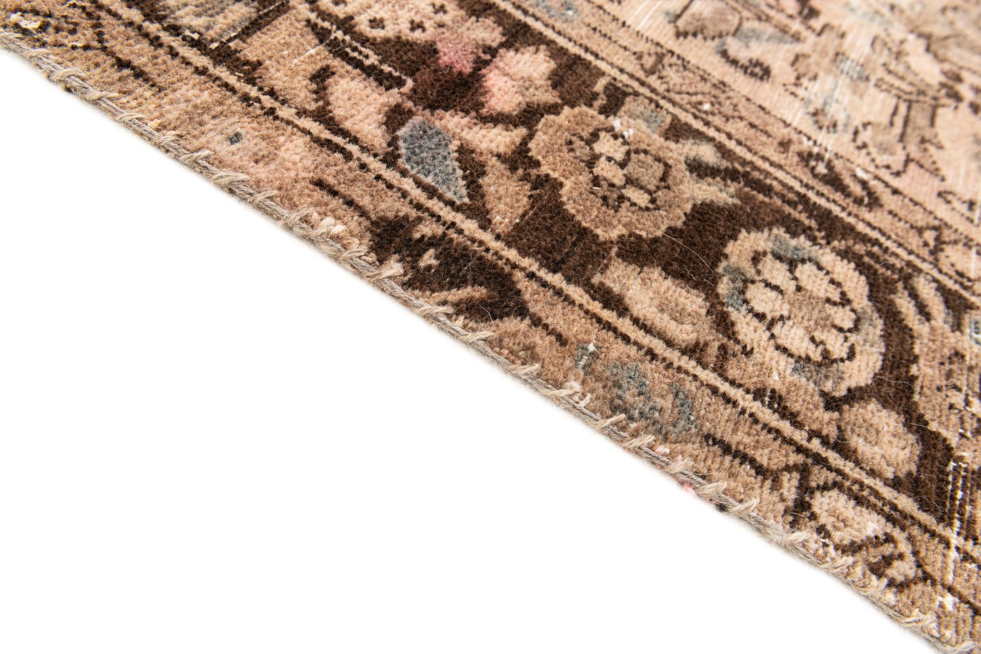 4' 9 x 7' Hand Knotted Ultra Vintage Persian Wool Rug