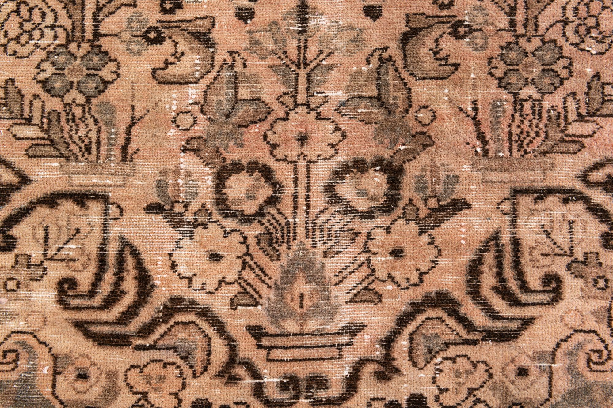 4' 9 x 7' Hand Knotted Ultra Vintage Persian Wool Rug