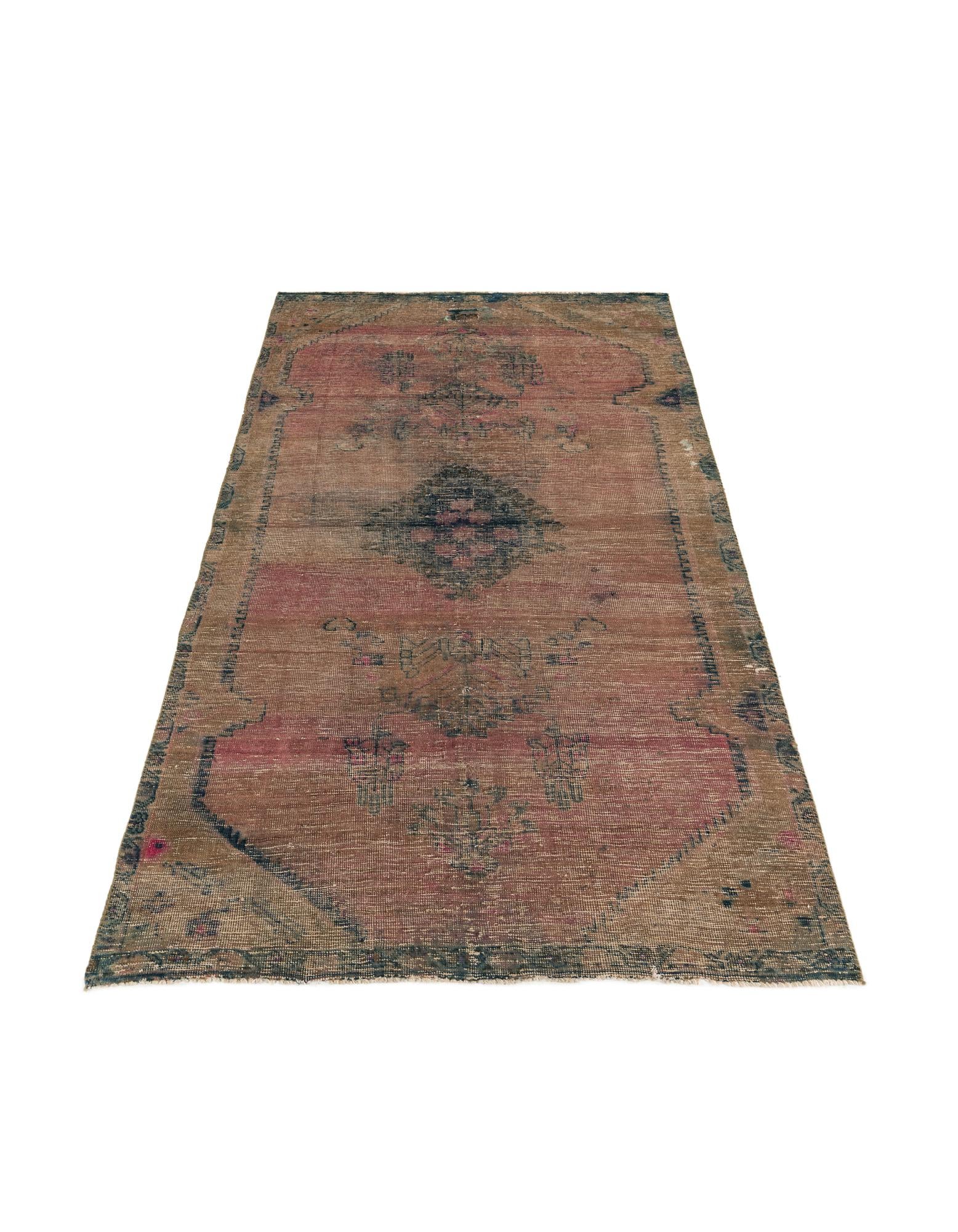 4' 6 x 8' Hand Knotted Ultra Vintage Persian Wool Rug