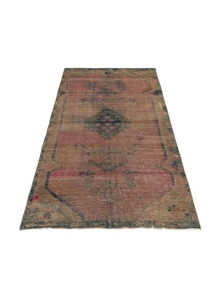 4' 6 x 8' Hand Knotted Ultra Vintage Persian Wool Rug