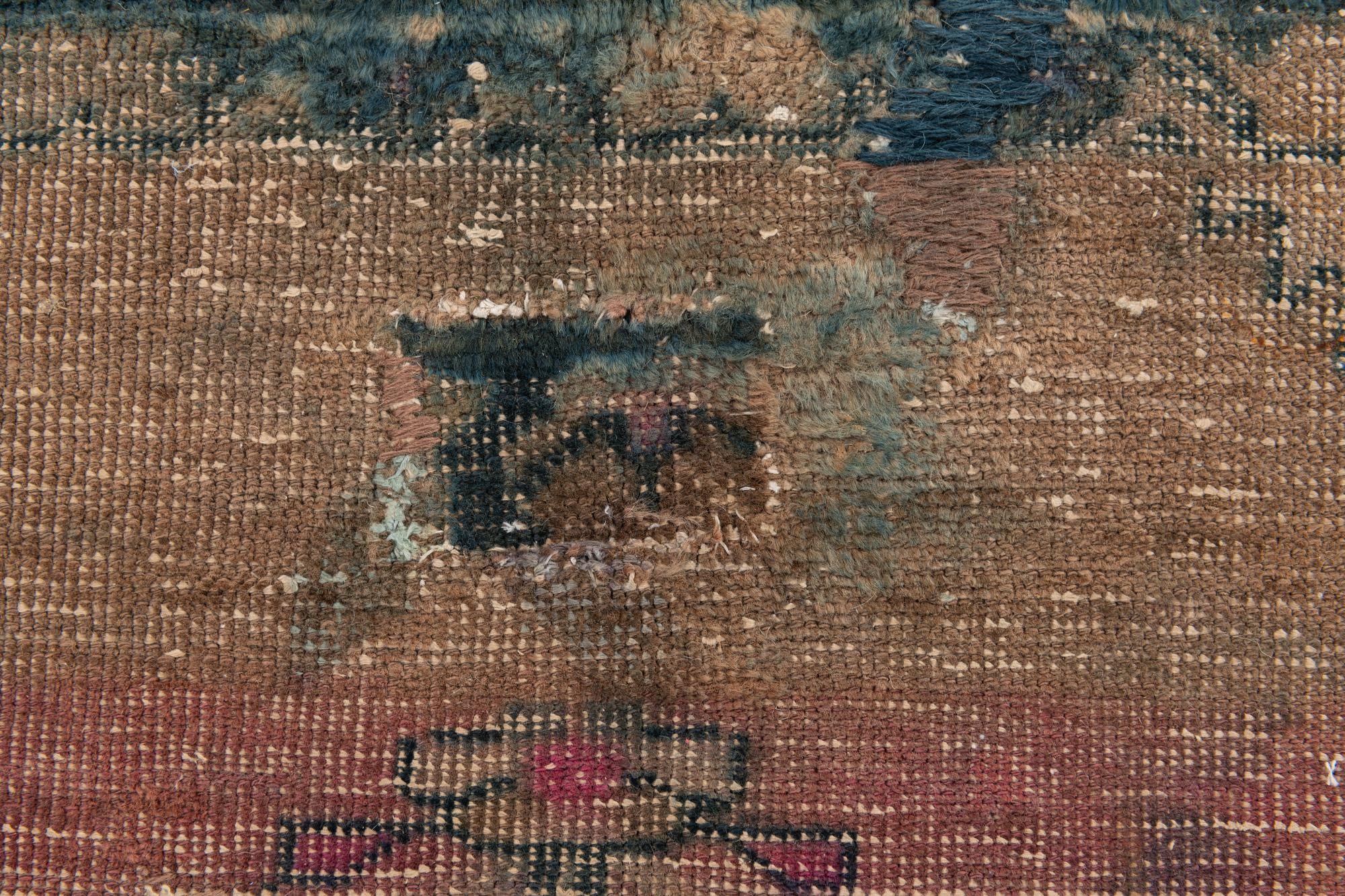 4' 6 x 8' Hand Knotted Ultra Vintage Persian Wool Rug