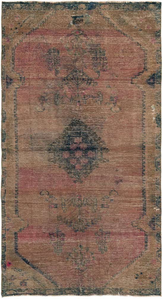 4' 6 x 8' Hand Knotted Ultra Vintage Persian Wool Rug