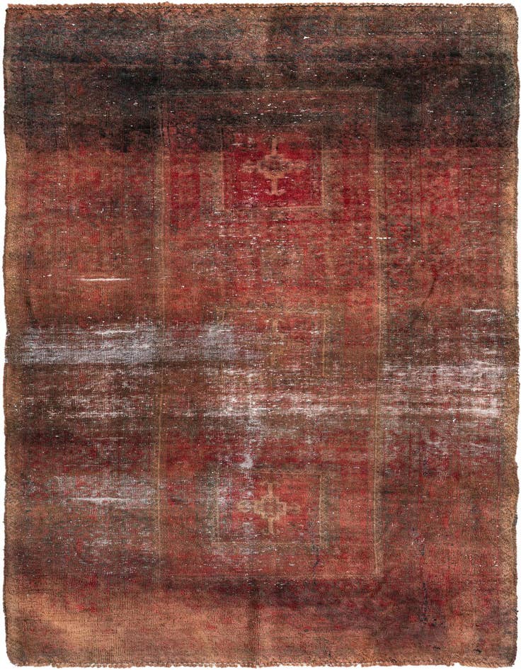 Detail image of 3' 6 x 6' 3 Hand Knotted Ultra Vintage Persian Wool Rug
