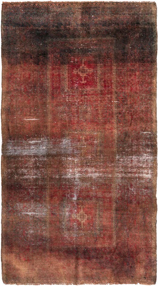 Detail image of 3' 6 x 6' 3 Hand Knotted Ultra Vintage Persian Wool Rug
