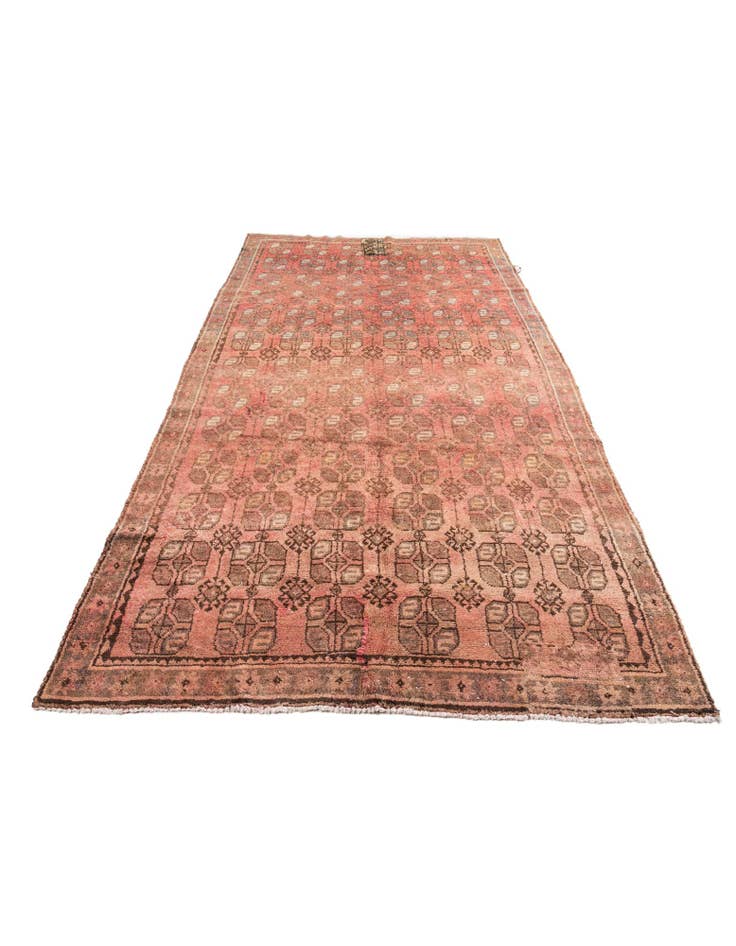 Detail image of 4' 10 x 8' 9 Hand Knotted Ultra Vintage Persian Wool Rug