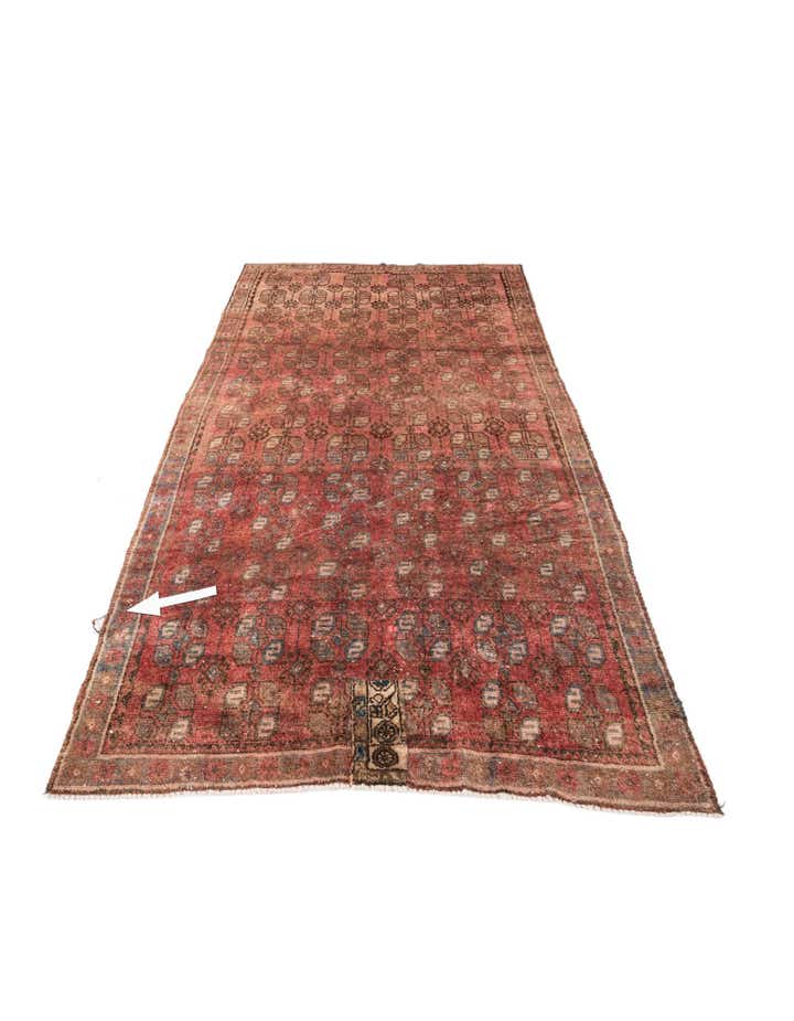 4' 10 x 8' 9 Hand Knotted Ultra Vintage Persian Wool Rug