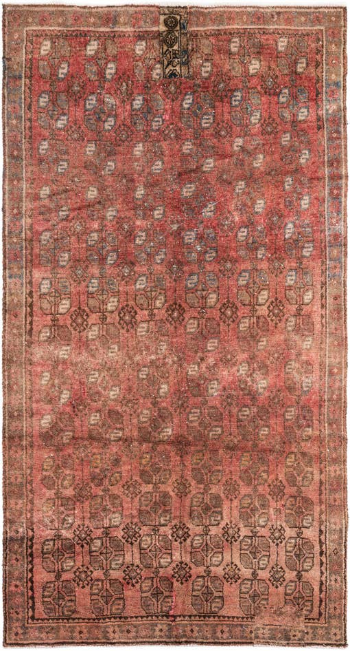 Detail image of 4' 10 x 8' 9 Hand Knotted Ultra Vintage Persian Wool Rug