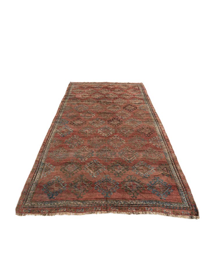 Detail image of 4' 6 x 8' Hand Knotted Ultra Vintage Persian Wool Rug