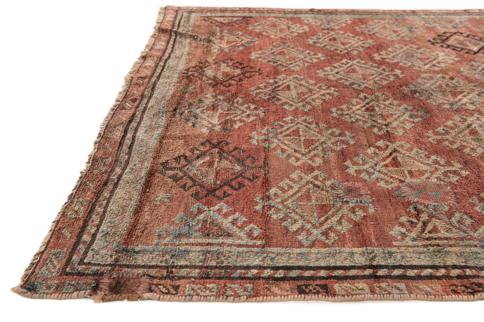4' 6 x 8' Hand Knotted Ultra Vintage Persian Wool Rug
